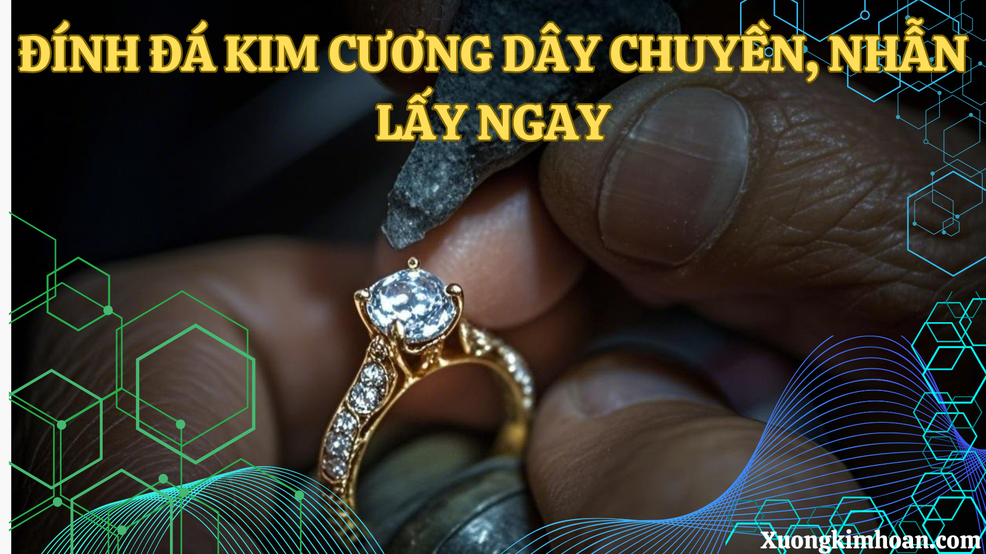Dịch Vụ Đính Đá Kim Cương Dây Chuyền, Nhẫn