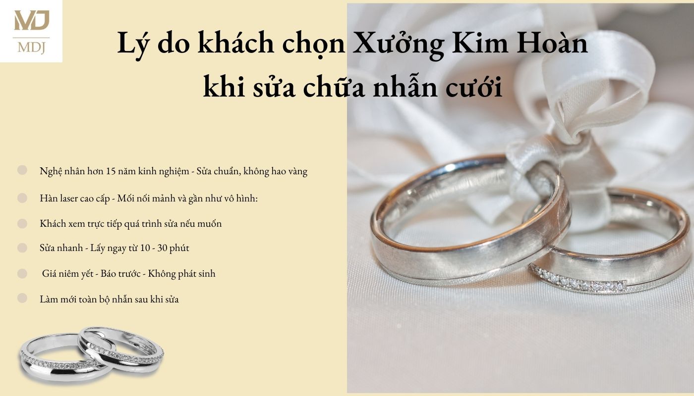 sửa nhẫn cưới bị gãy giá bao nhiêu Hà Nội