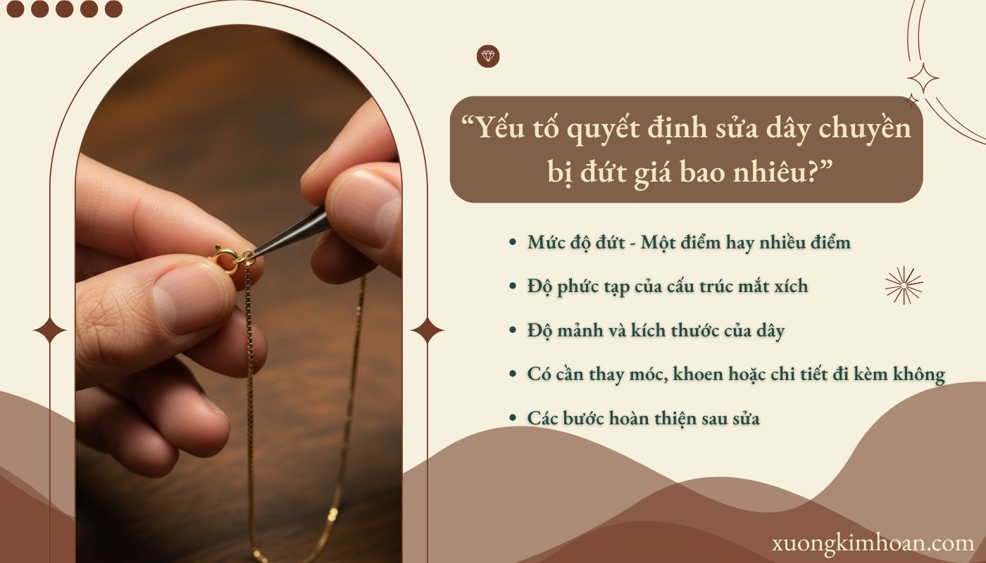 sửa dây chuyền bị đứt giá bao nhiêu?