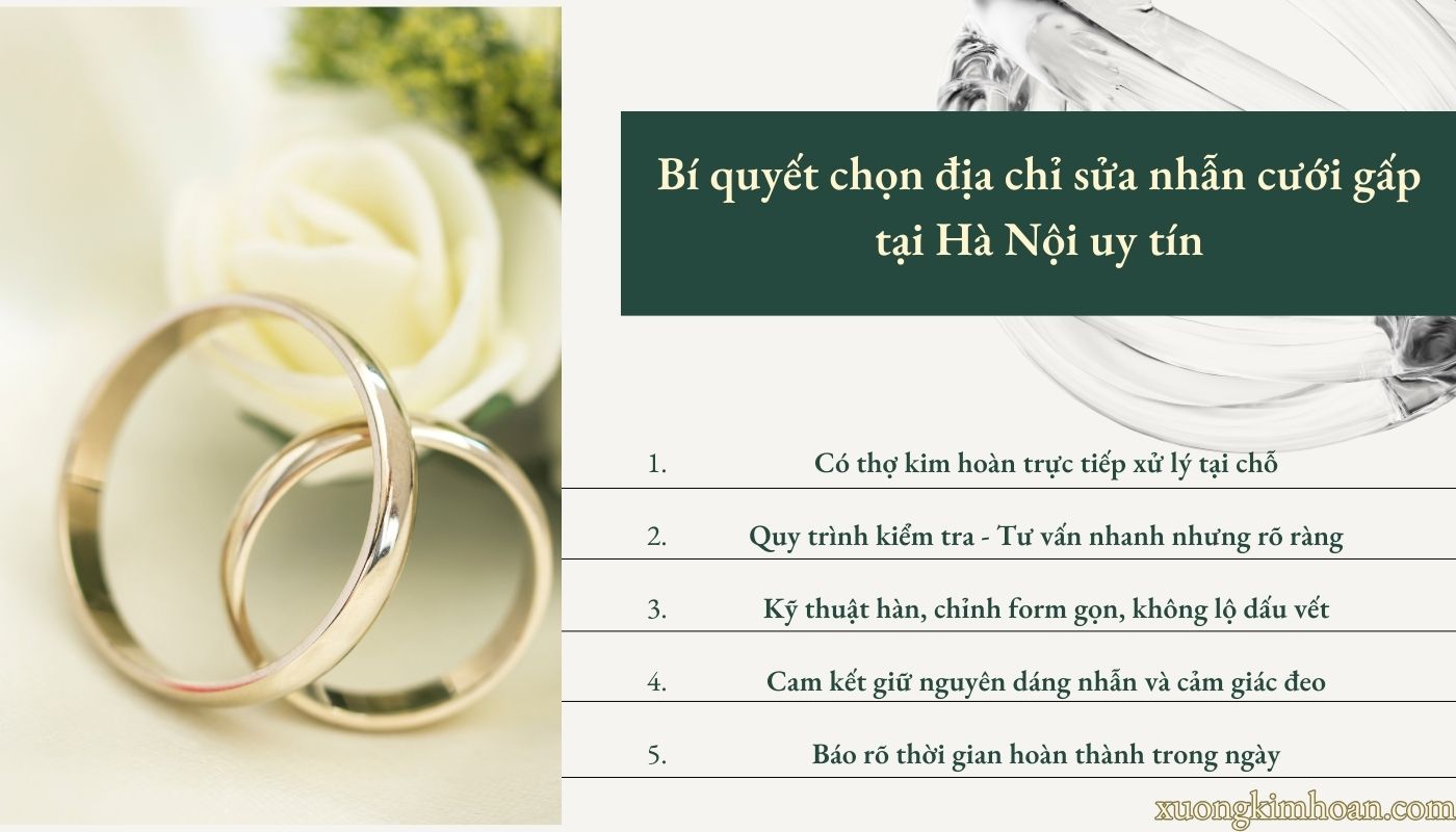 sửa nhẫn cưới gấp Hà Nội