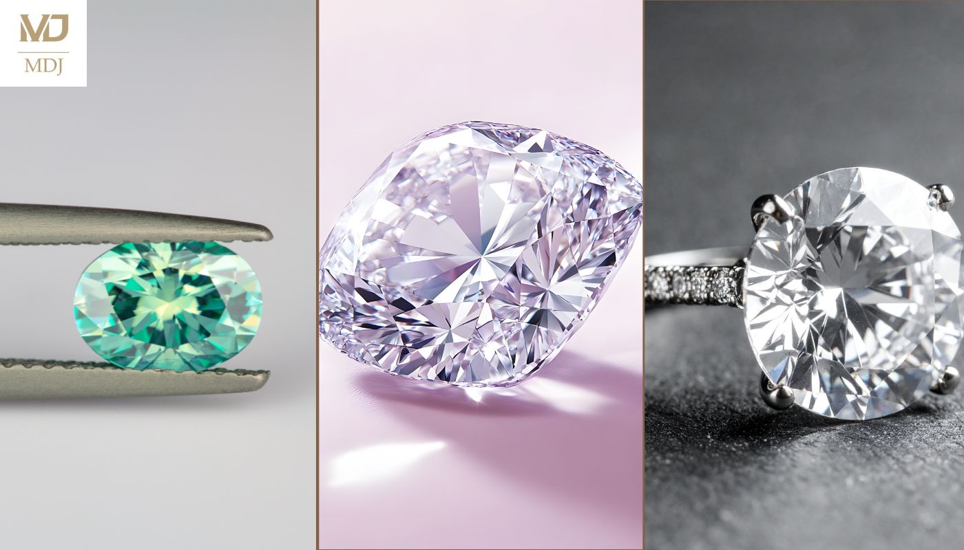 thay đá moissanite cho nhẫn Hà Nội