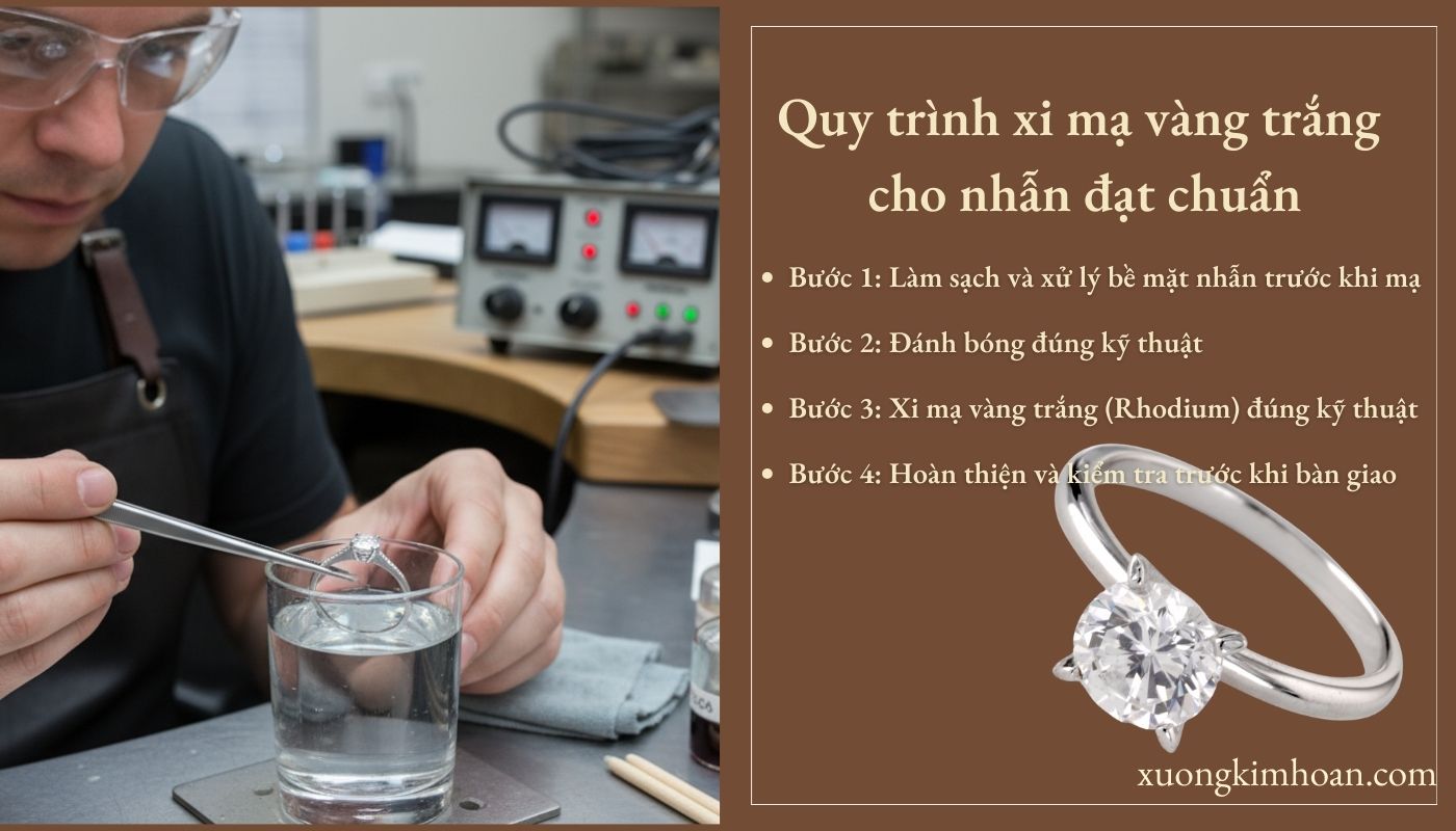xi mạ vàng trắng cho nhẫn Hà Nội