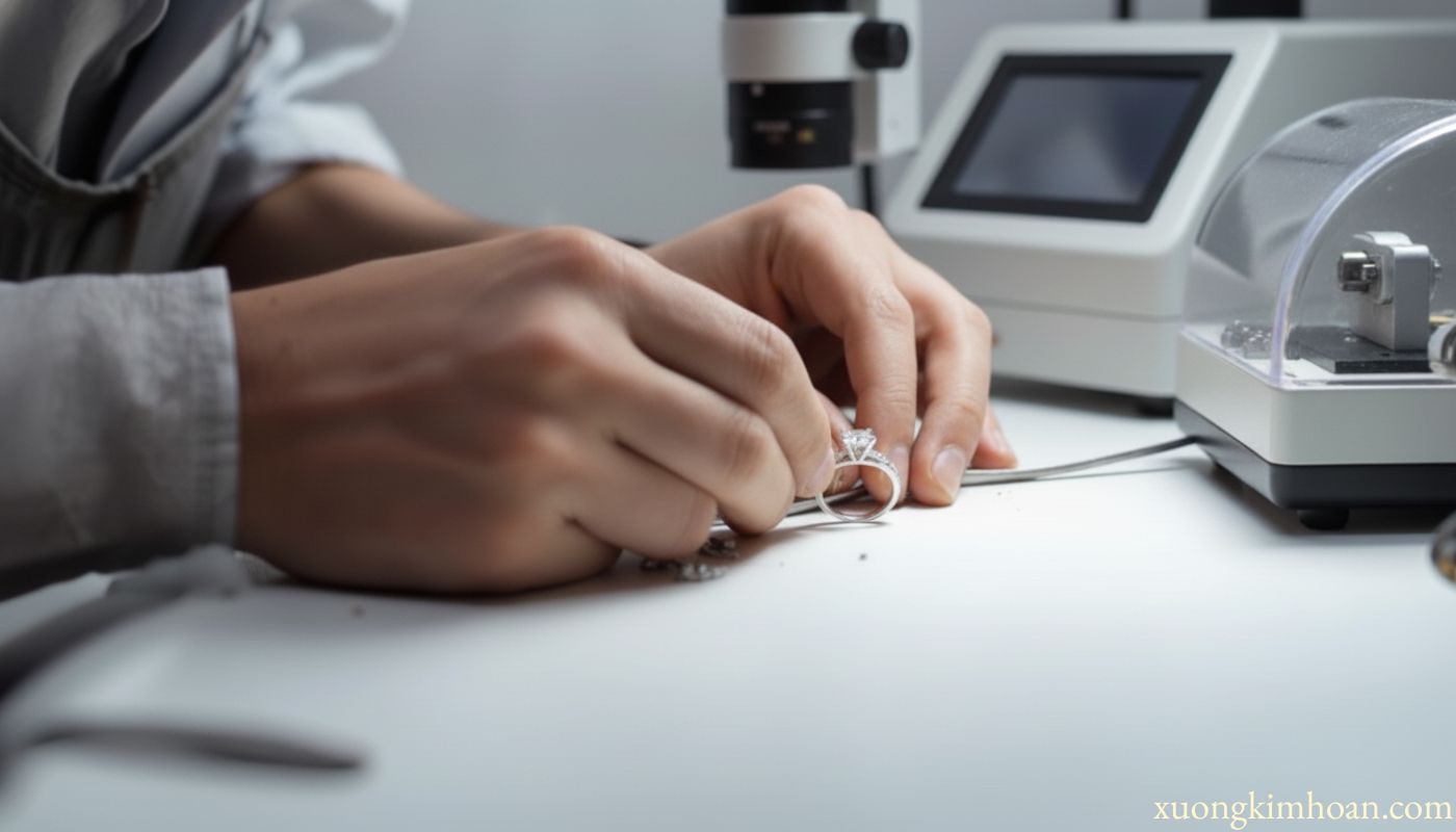 xi mạ vàng trắng cho nhẫn Hà Nội