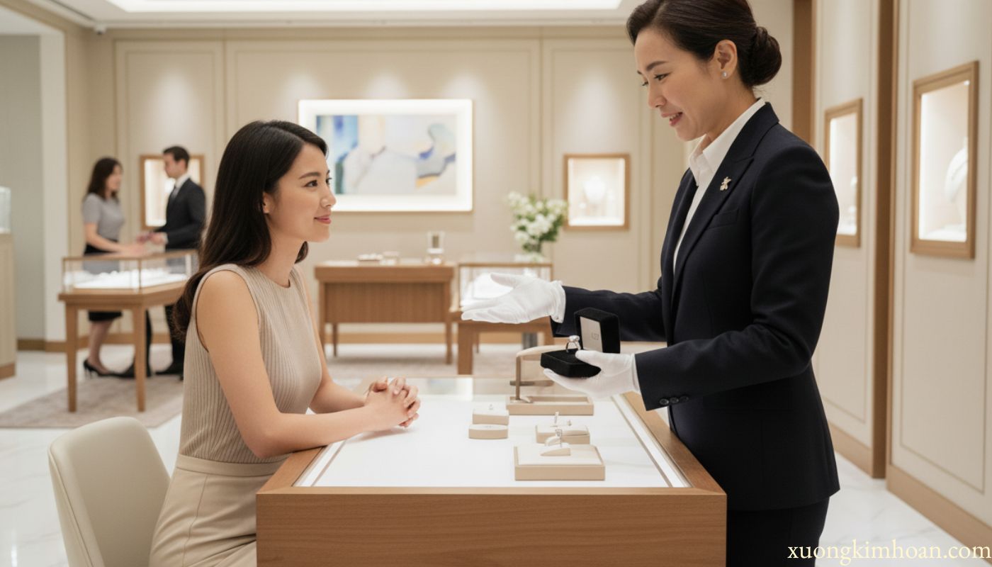 Quy trình mua lại trang sức platinum