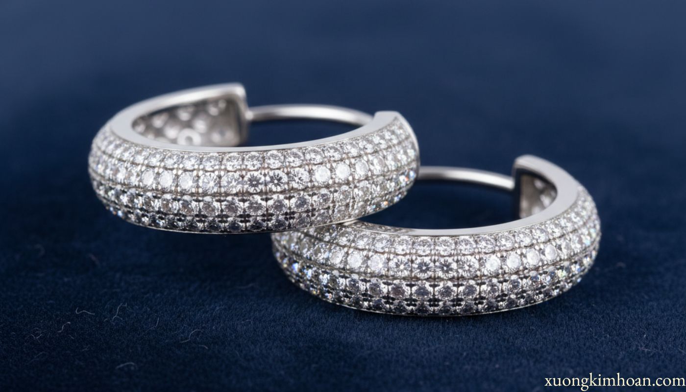 định giá bông tai bạch kim minh bạch