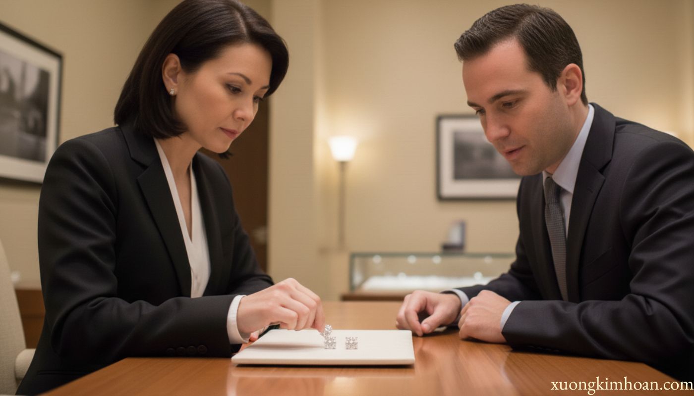 thu mua bông tai bạch kim cũ hỏng