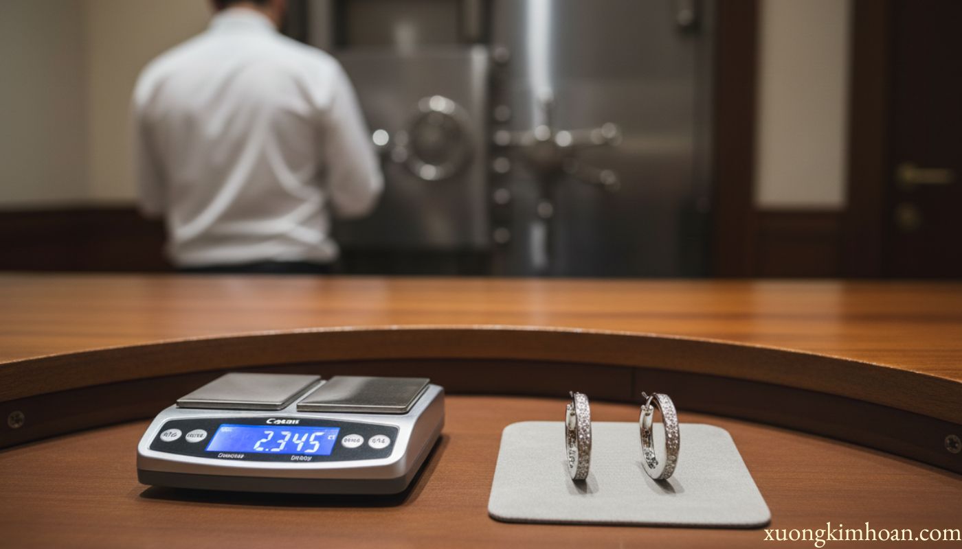 thẩm định bông tai bạch kim