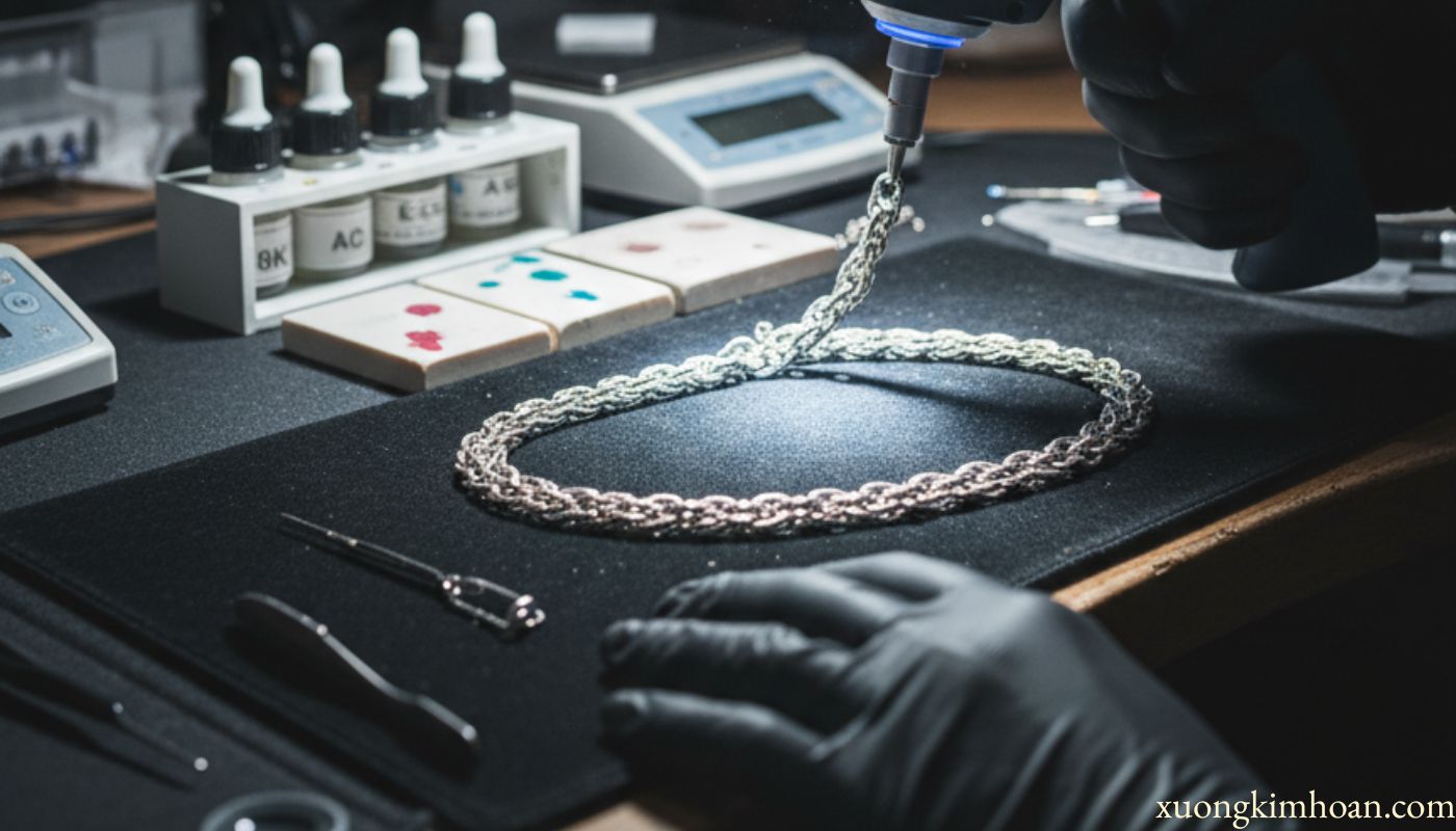 quy trình thu mua dây chuyền bạch kim