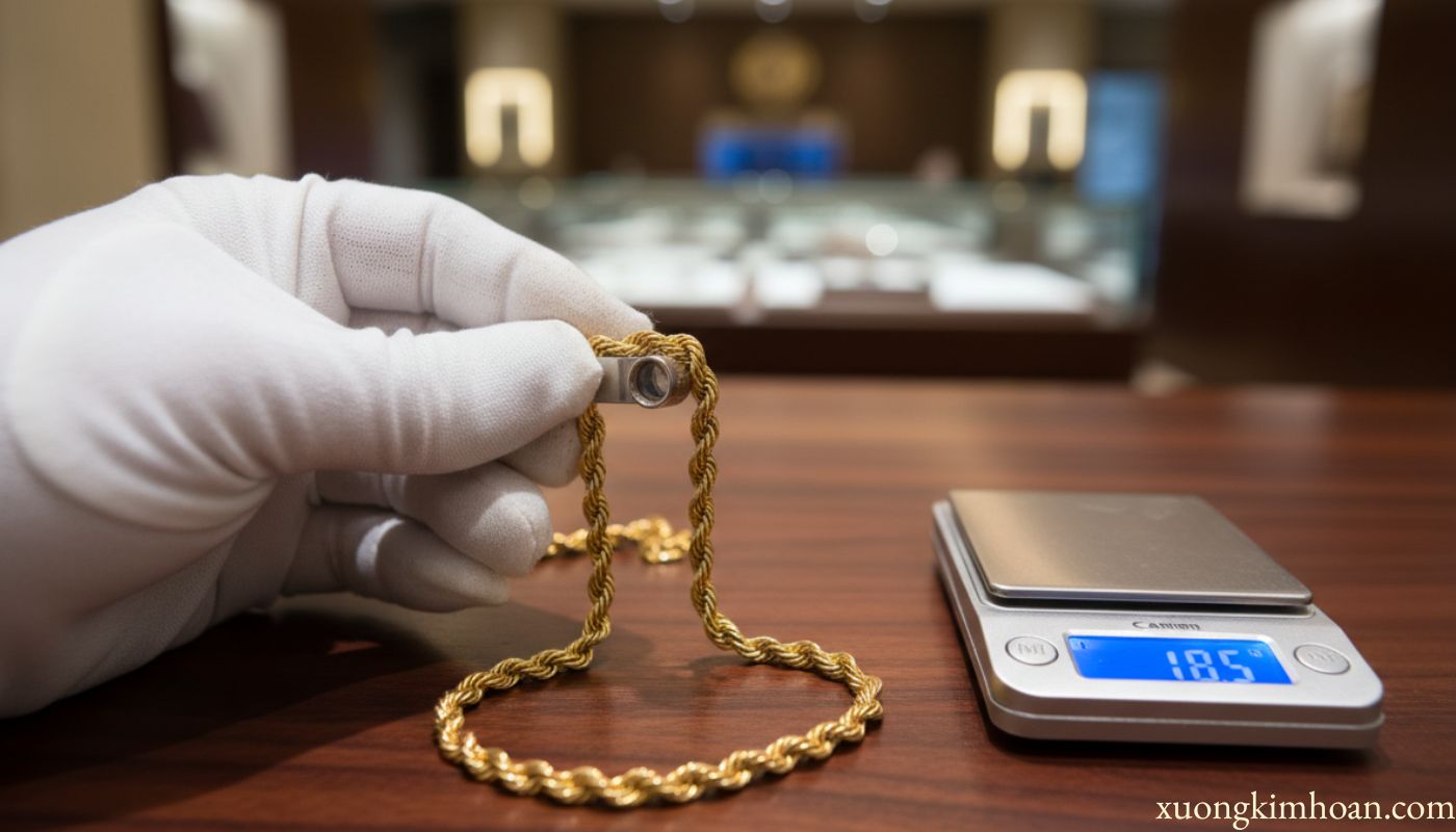 thu mua dây chuyền vàng tây