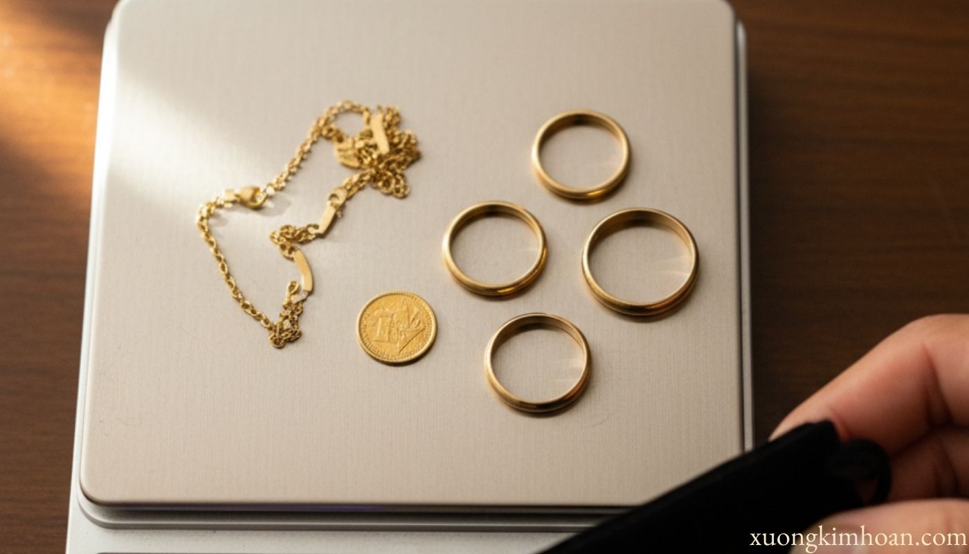 thu mua vàng tây bị xỉn màu