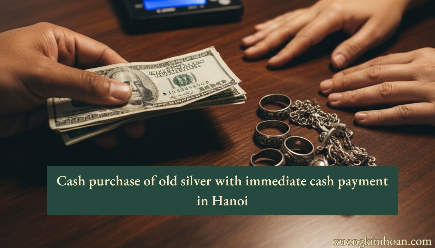 cash purchase of old silver with immediate cash payment