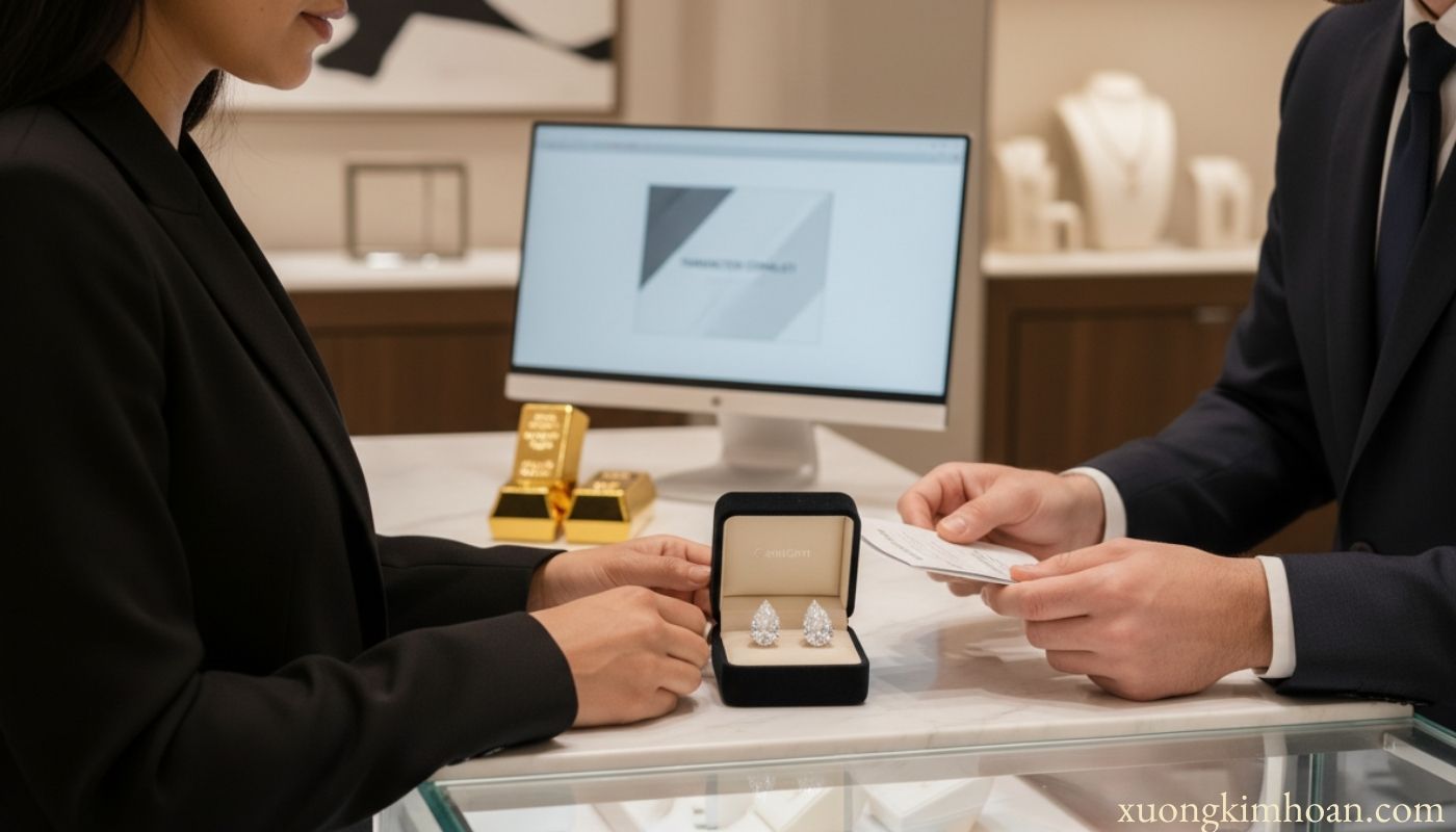 Platinum earrings repurchase