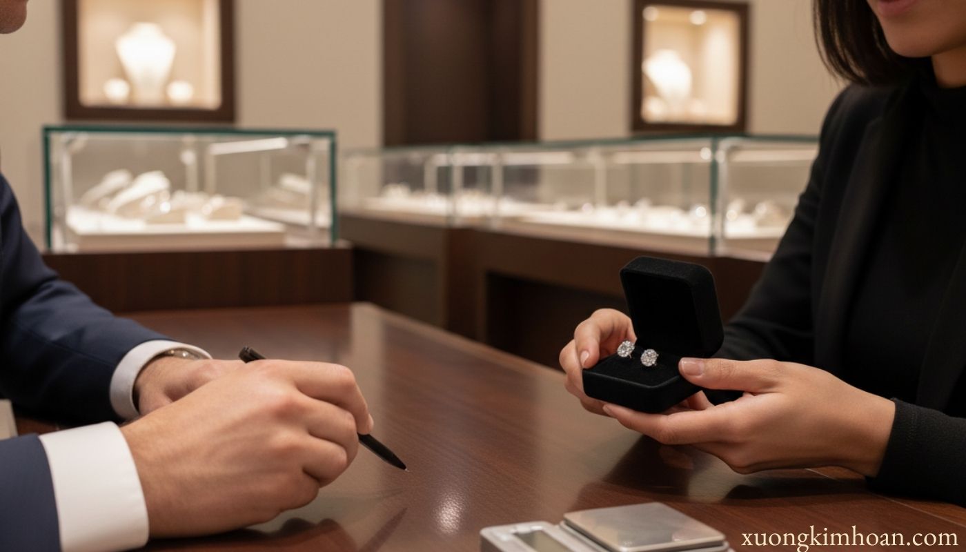 Platinum earrings repurchase