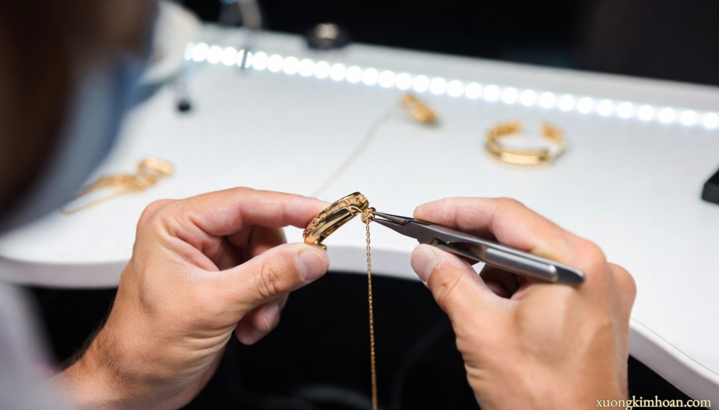 Place for repairing broken gold bracelets in Hanoi that is cheap, beautiful, and does not expose weld marks 3 repairing broken gold bracelets in Hanoi