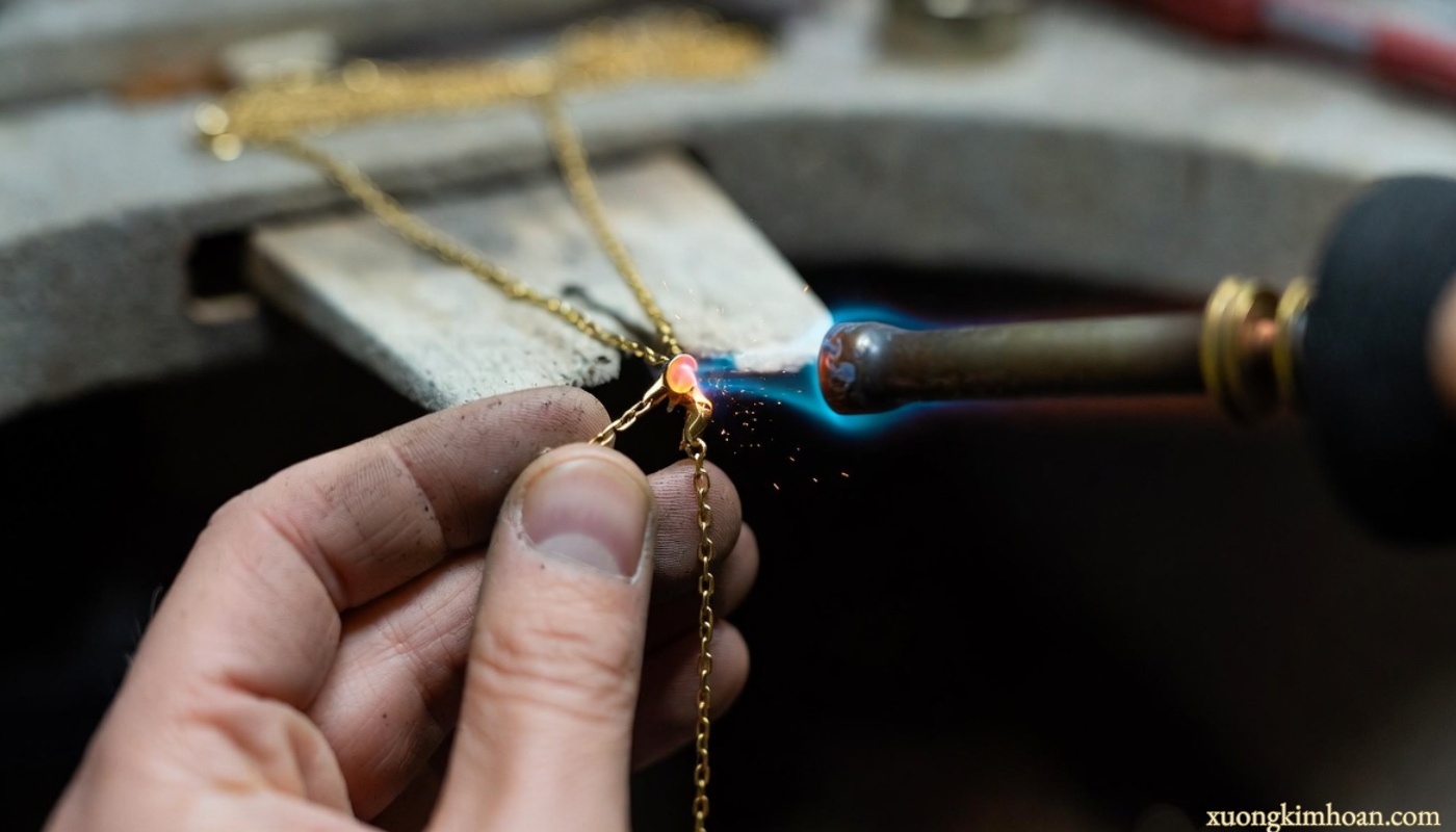 A place for fixing a broken necklace clasp in Hanoi fast and at a cheap price 2 Fixing a broken necklace clasp in Hanoi