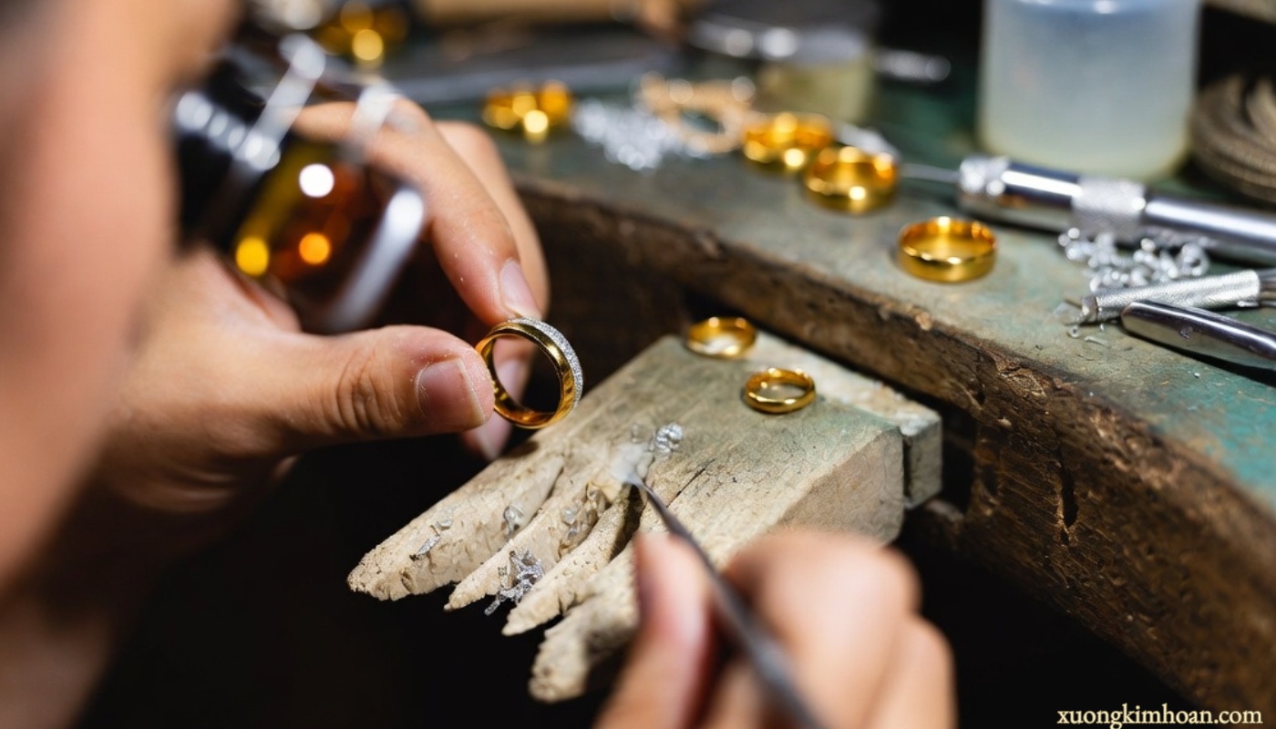 Price list for polishing and brightening gold rings in Hanoi at Xuong Kim Hoan 1 polishing and brightening gold rings in Hanoi