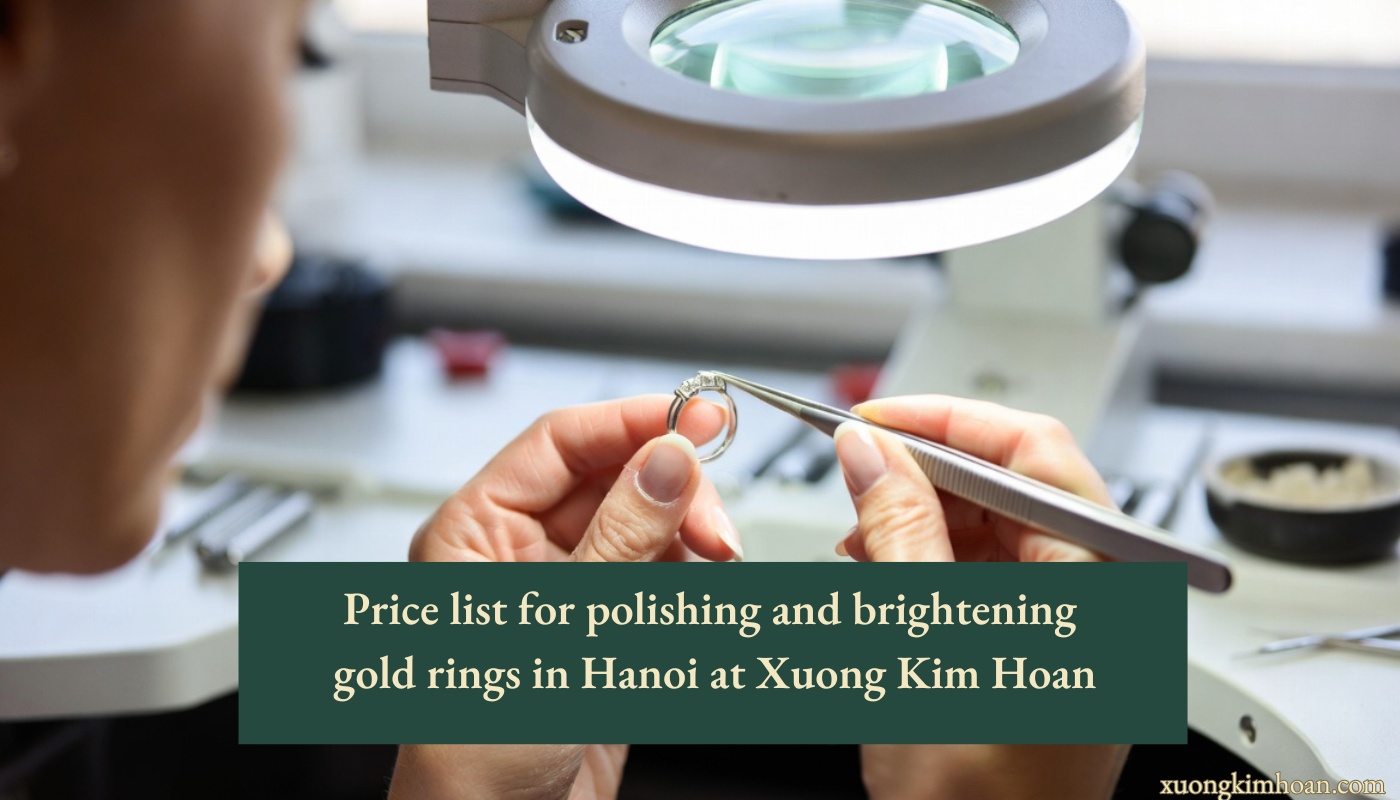 polishing and brightening gold rings in Hanoi