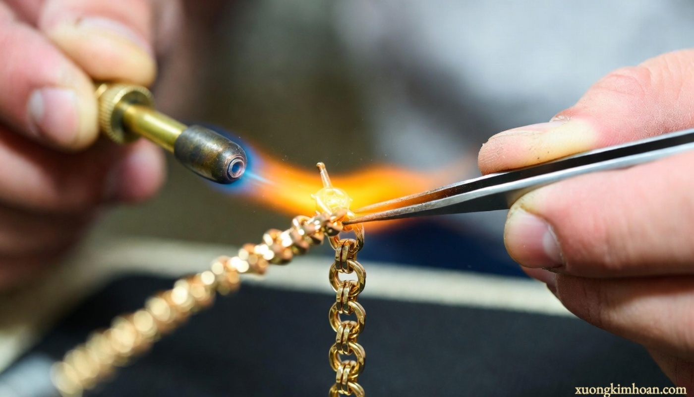 Prestigious and cheap address for repairing broken gold necklace clasps in Hanoi 2 repairing broken gold necklace clasps in Hanoi