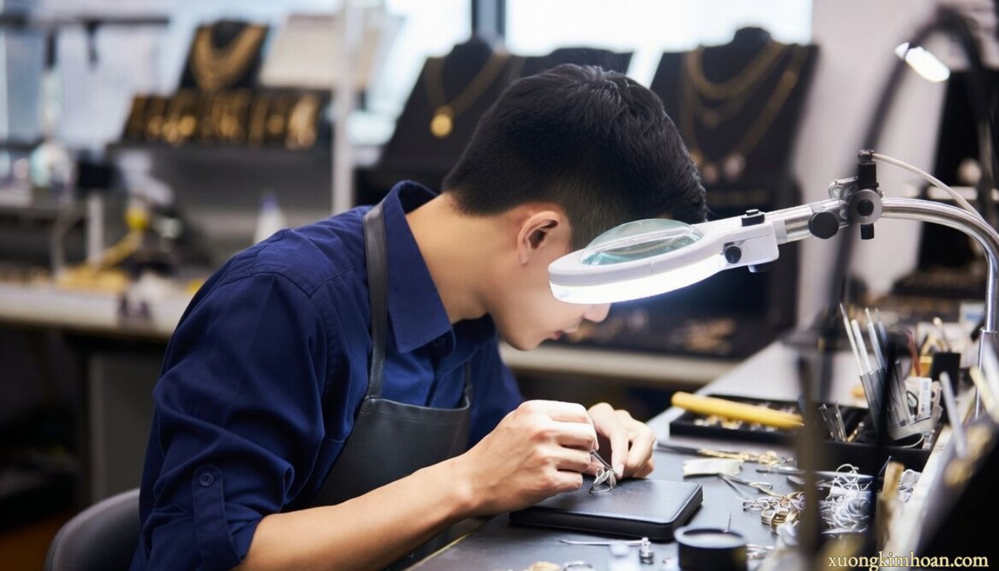 Bộ trang sức cưới kim cương nuôi cấy