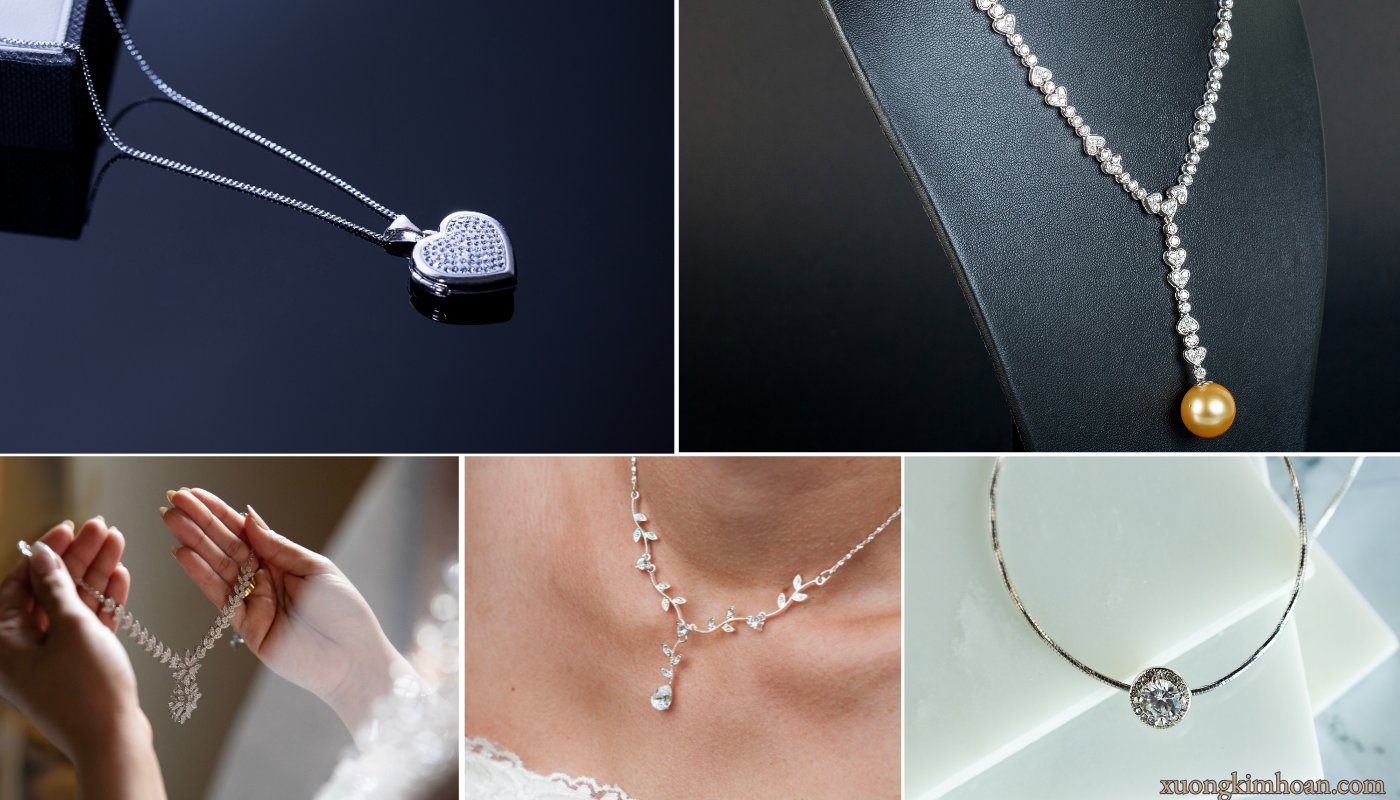 Chế Tác Dây Chuyền Kim Cương Nuôi Cấy Theo Yêu Cầu 3 Dây chuyền kim cương nuôi cấy
