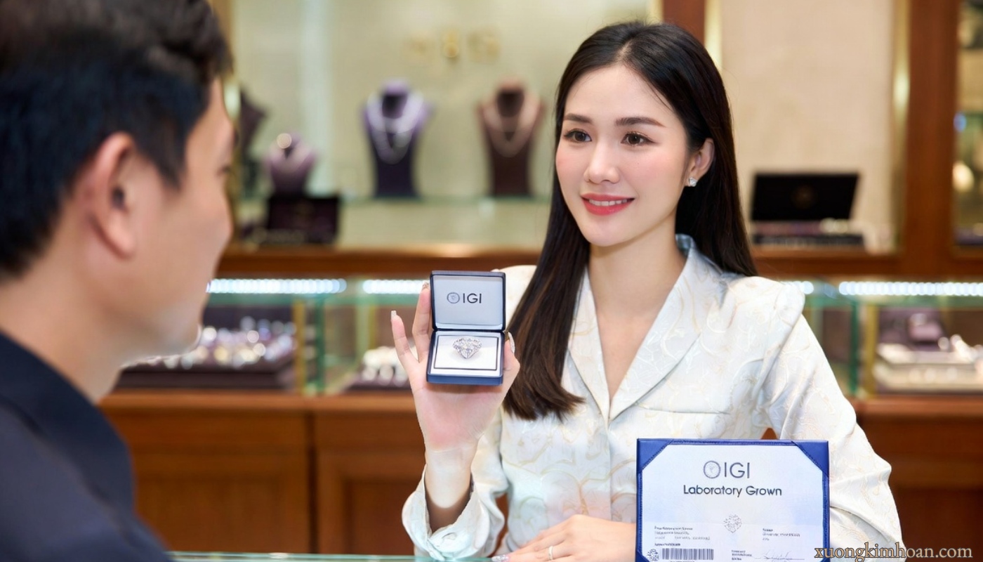Kim cương nuôi cấy kiểm định IGI giá tốt