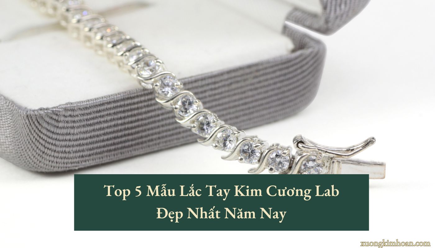 Lắc tay kim cương lab