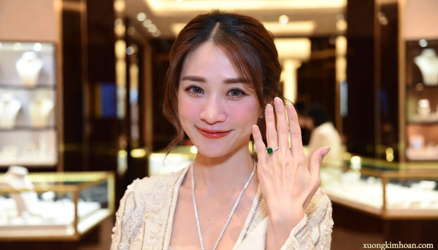 Tại Sao Nhẫn Kim Cương Lab Mặt Emerald Là Biểu Tượng Của Sự Quý Phái? 3 Nhẫn kim cương lab mặt Emerald