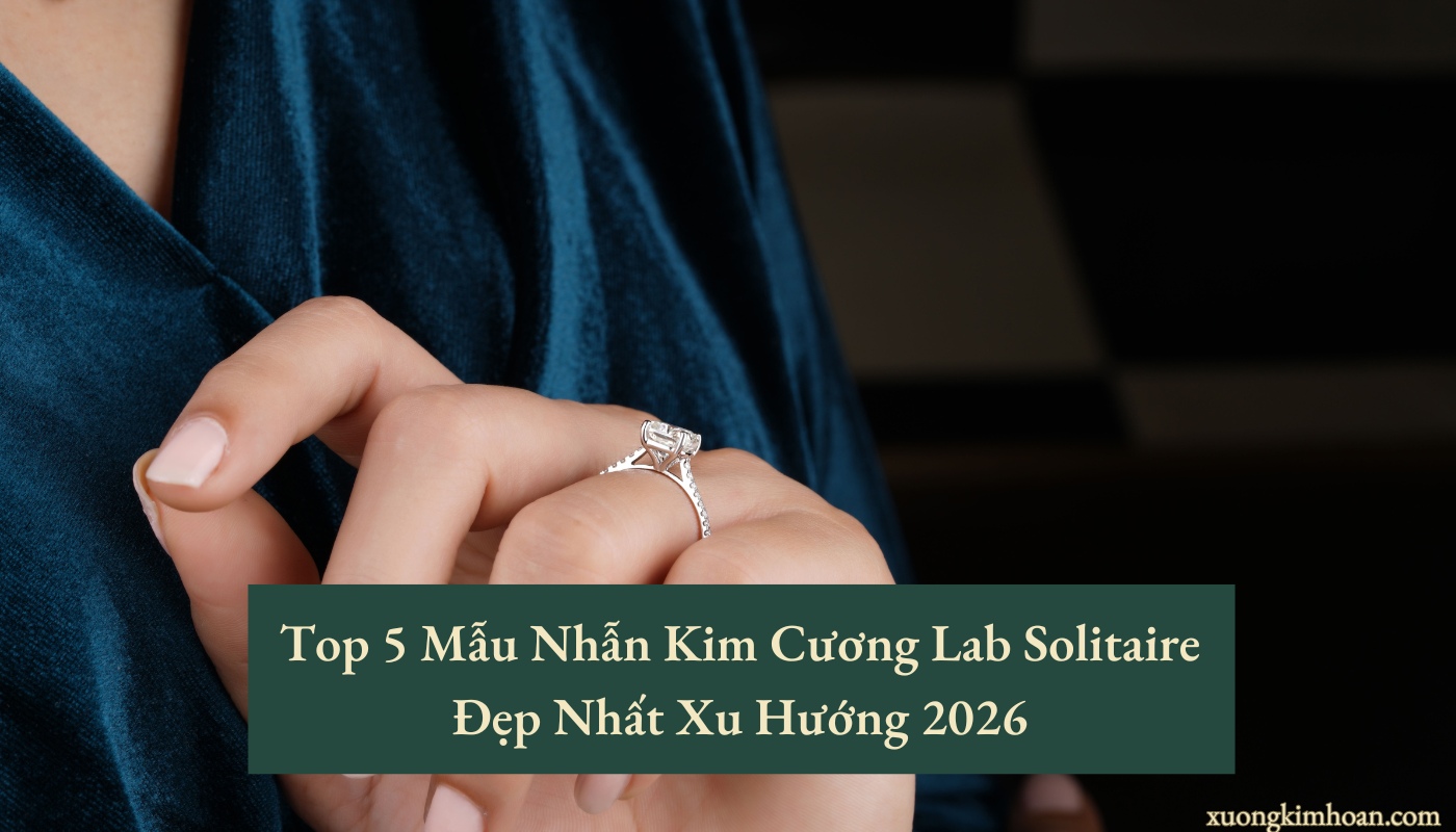 Nhẫn kim cương lab Solitaire Classic 6 chấu 
