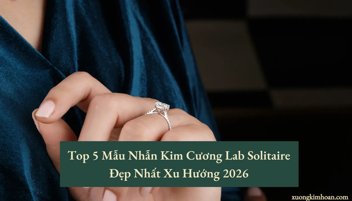 Nhẫn kim cương lab Solitaire Classic 6 chấu 