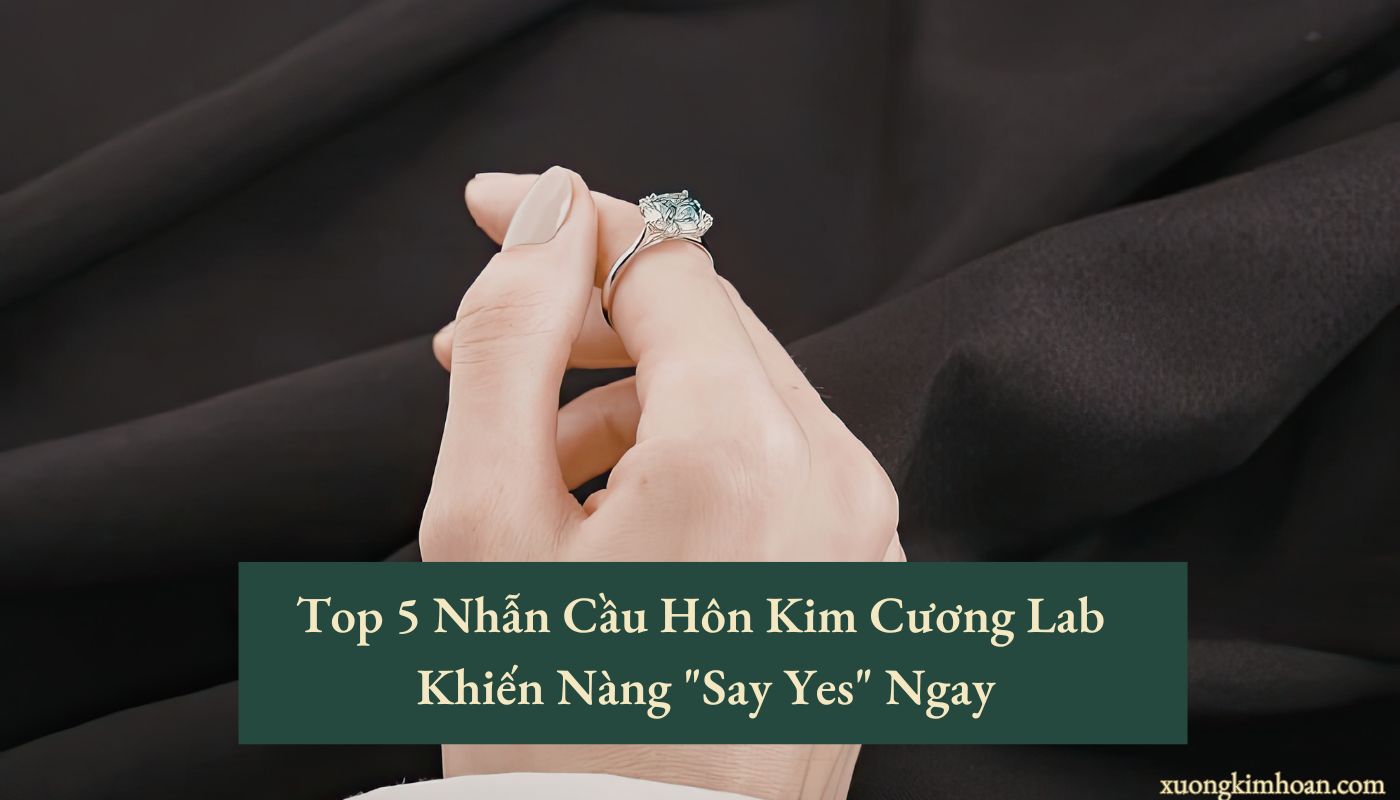nhẫn cầu hôn kim cương lab