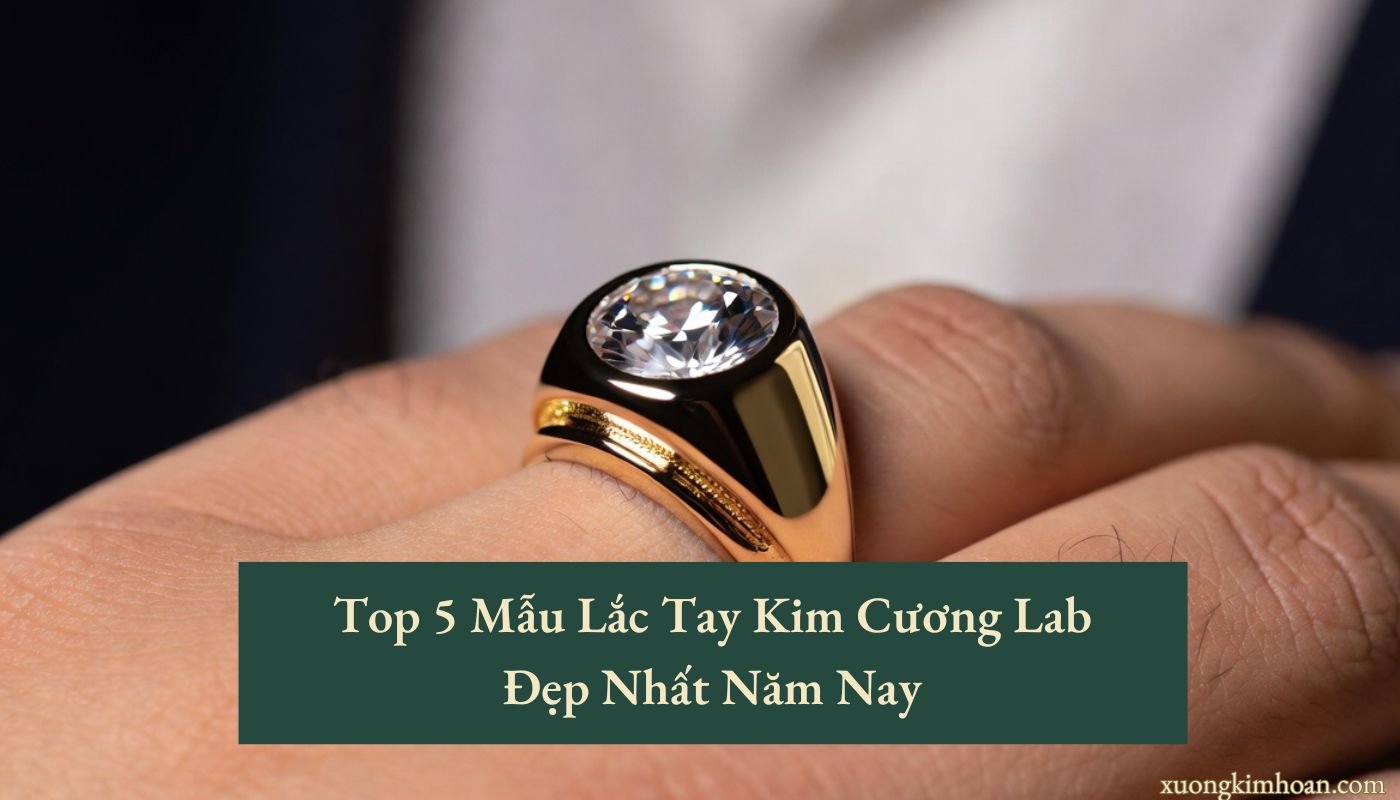 Nhẫn nam kim cương nuôi cấy