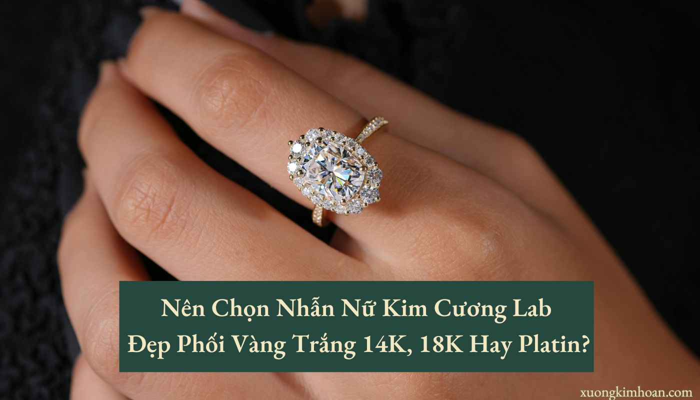 Nhẫn nữ kim cương lab đẹp