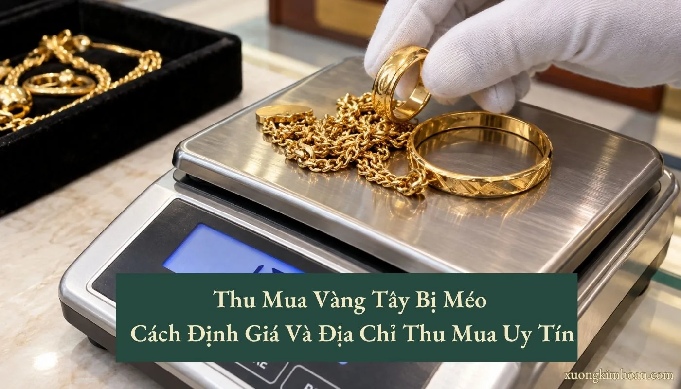 thu mua vàng tây bị méo
